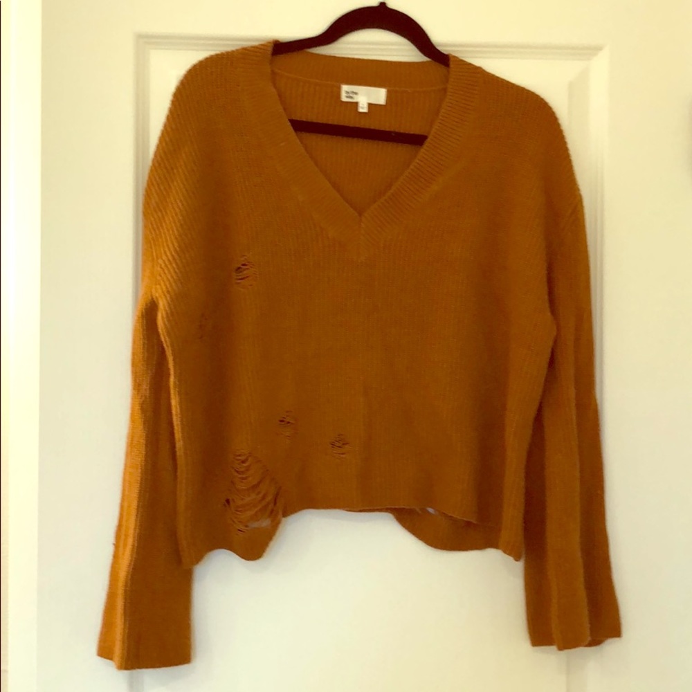 By the way distressed sweater